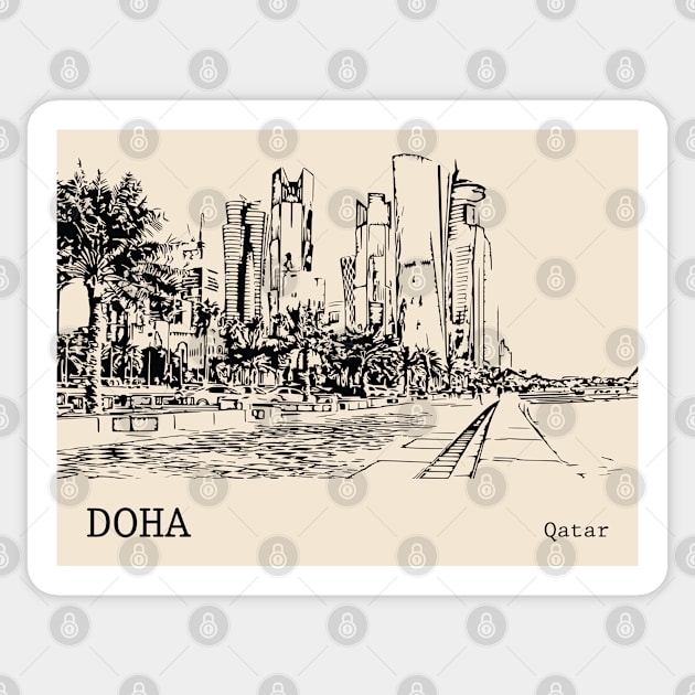 Doha Qatar Sticker by Lakeric